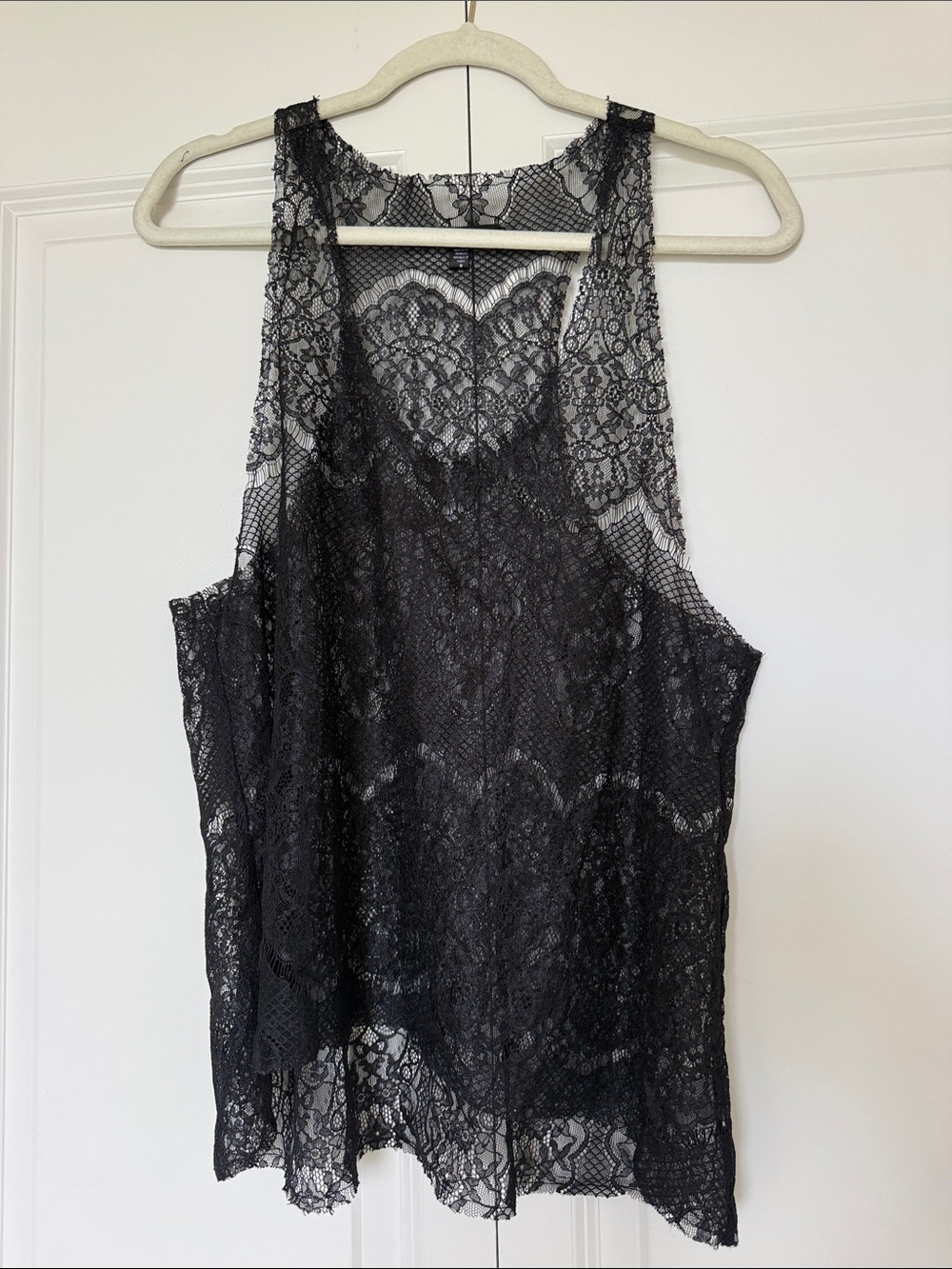 Joe's Jeans Black Sheer Lace Tank Top